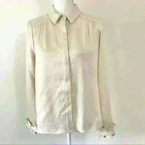 Vero Moda Cambria Button Down Blouse in Birch